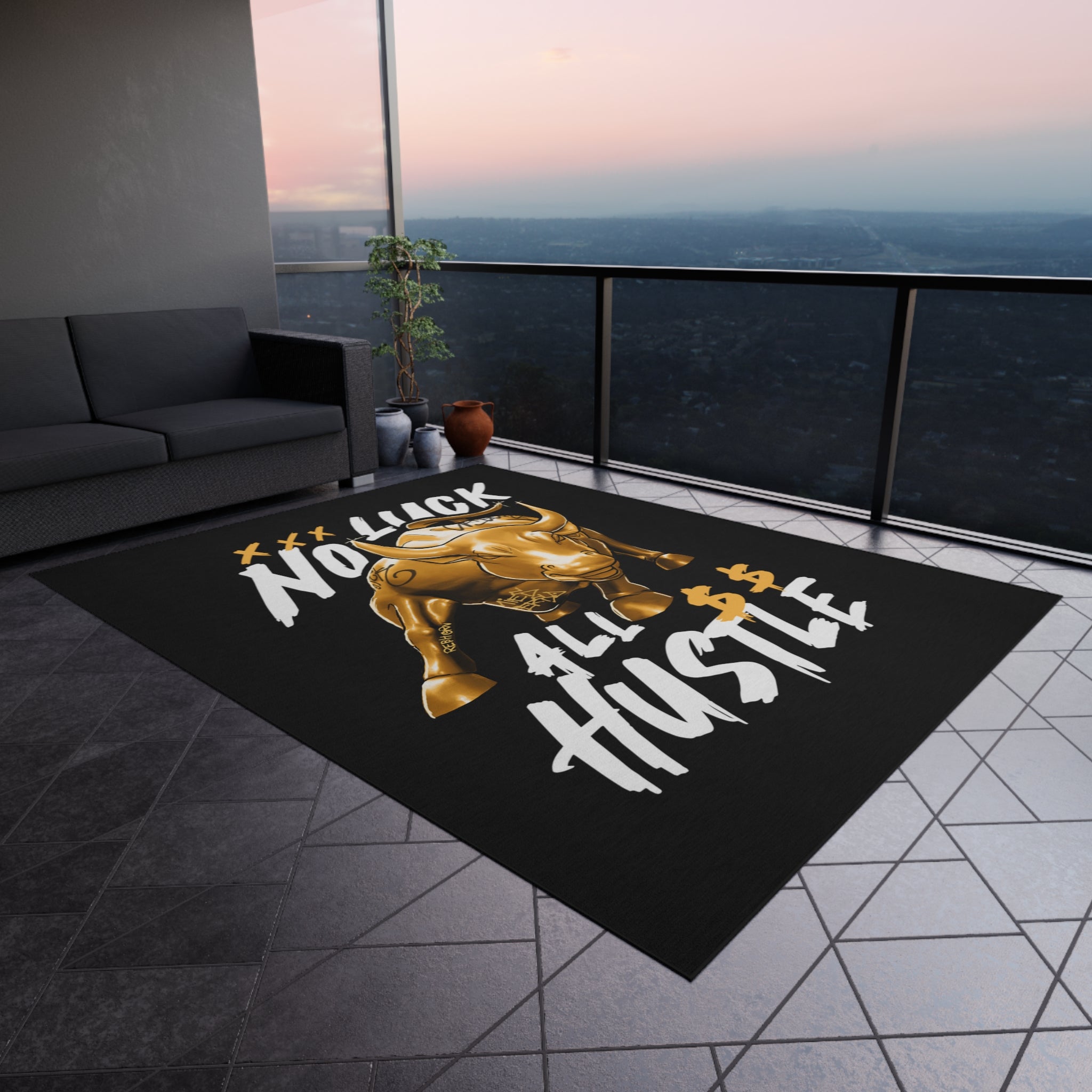 No Luck, All Hustle Rug